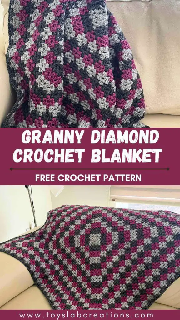 crochet granny diamond blanket