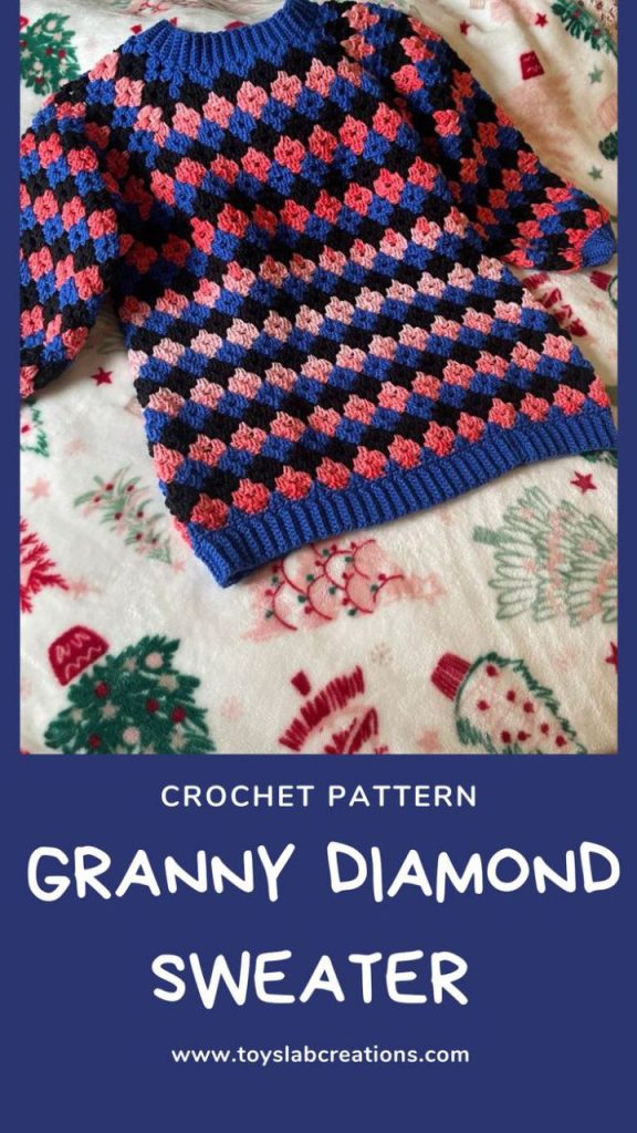 crochet granny diamond sweater pattern