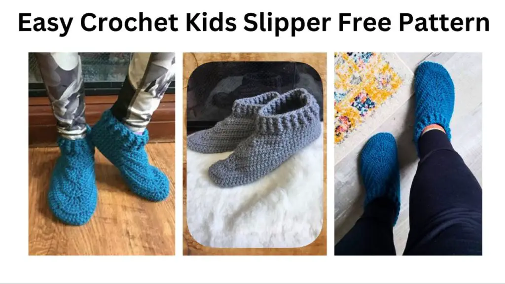 crochet kids slippers