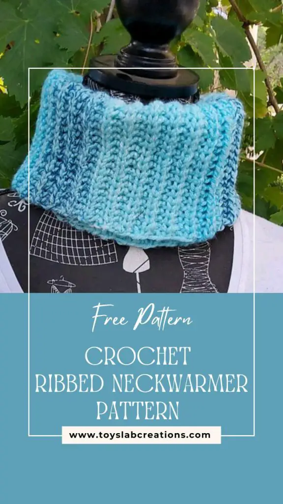 easy crochet knit look neckwarmer