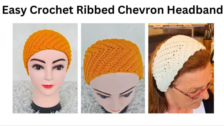 easy crochet ribbed chevron headband