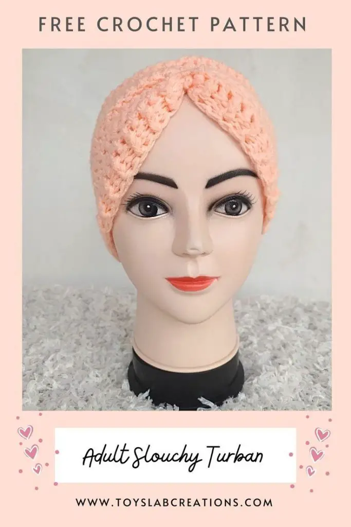 easy crochet slouchy turban patterns