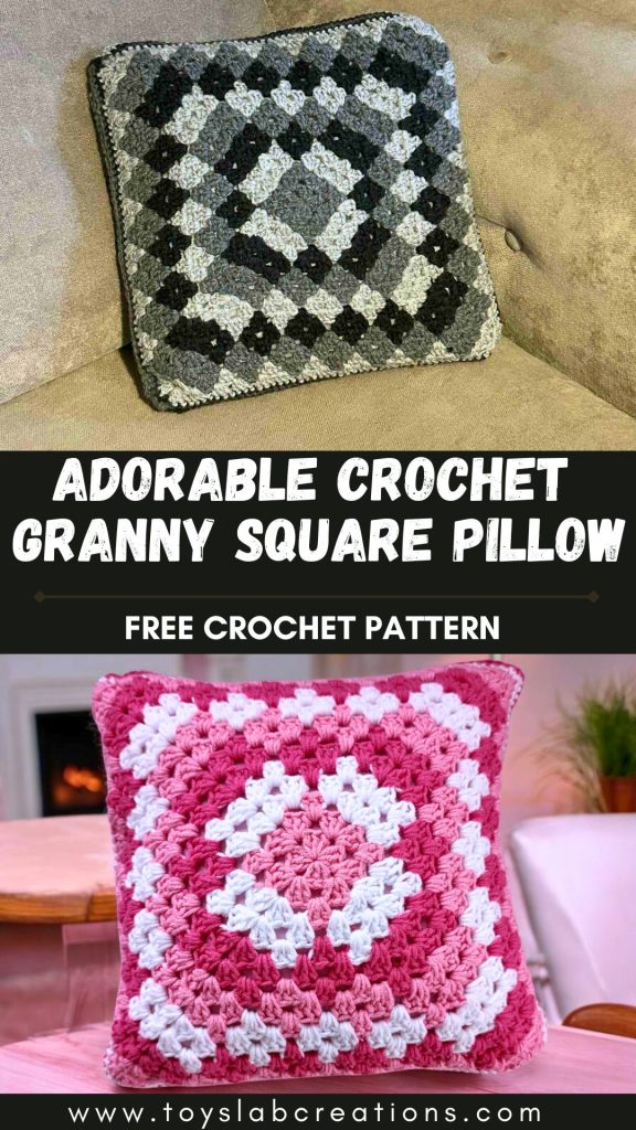 easy crochet granny square pillow