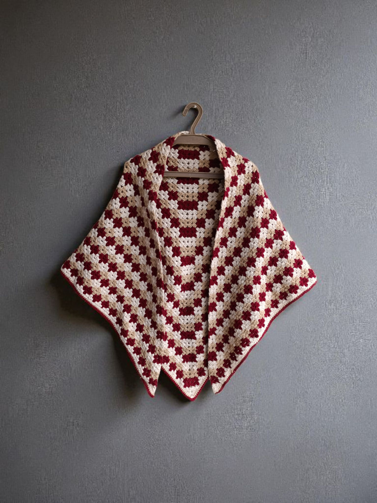 Free Crochet Granny Triangle Shawl Pattern