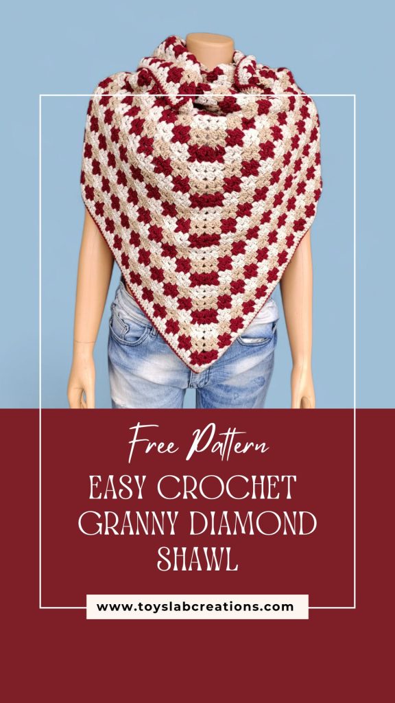 Free Crochet Granny Triangle Shawl Pattern