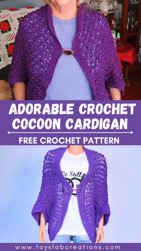 Crochet cocoon cardigan free pattern for beginners