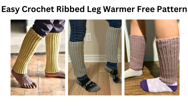 Free leg warmer crochet pattern for beginners