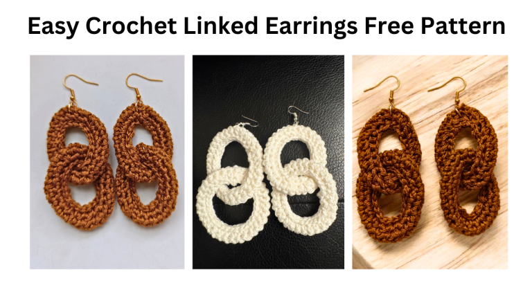Simple crochet earrings free pattern for beginners