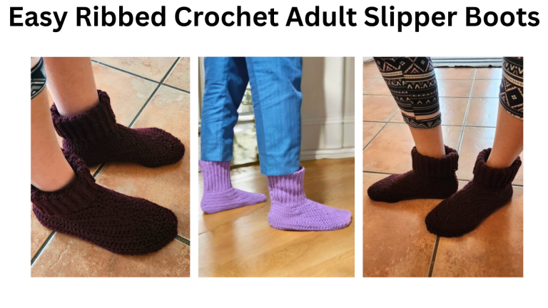 Crocheted slippers for adults