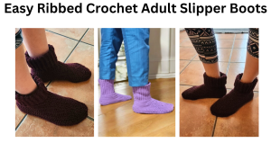 Crocheted slippers for adults