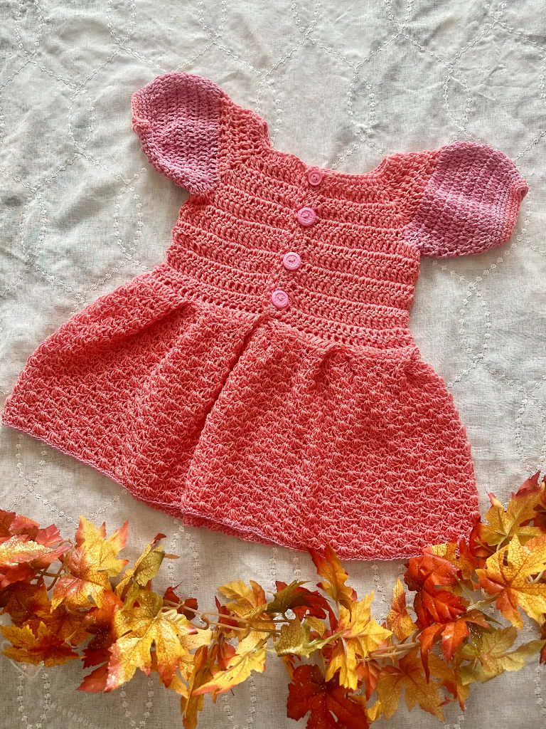 Easy crochet dress for baby girl free pattern