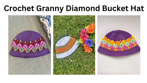Easy crochet granny bucket hat free pattern