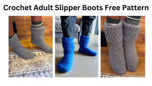 Simple crochet slipper boots free pattern