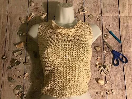 crochet cowl neck top pattern