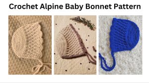 crochet baby alpine bonnet