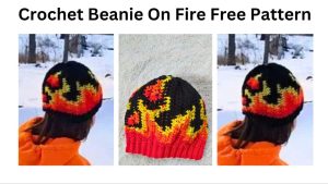 crochet beanie on fire
