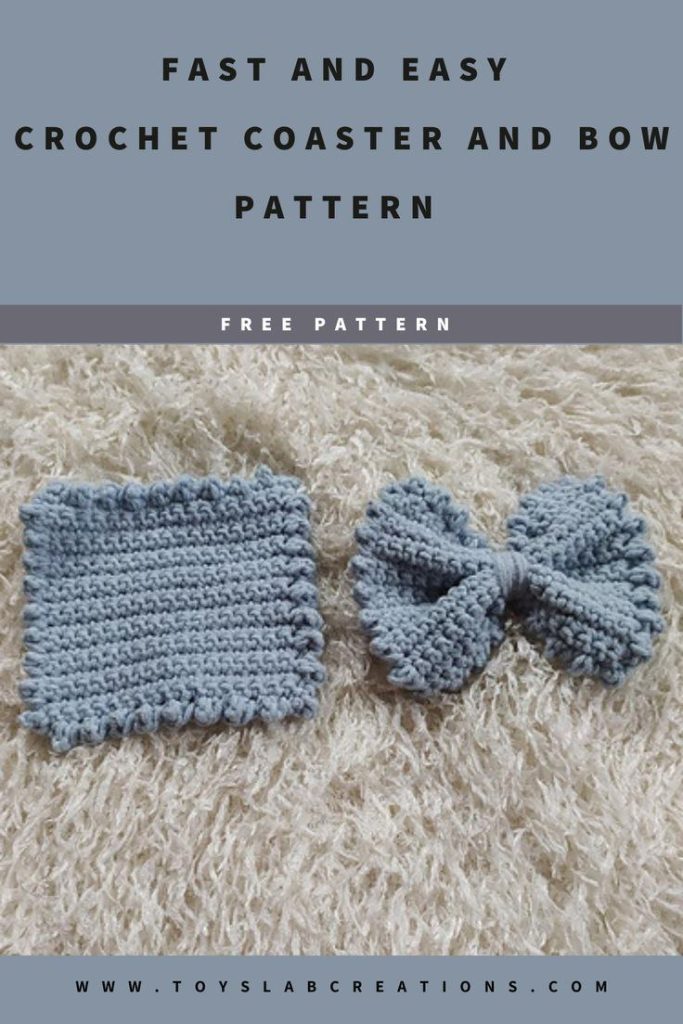 easy crochet bow and coaster