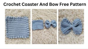 easy crochet coaster and bow