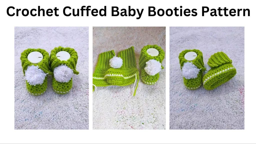 easy crochet cuffed booties