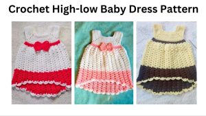 easy crochet high-low dress free pattern