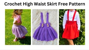easy crochet high waist skirt