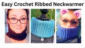 crochet knit look neckwarmer pattern