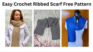 crochet ribbed scarf