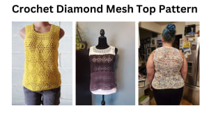 diamond mesh crop top