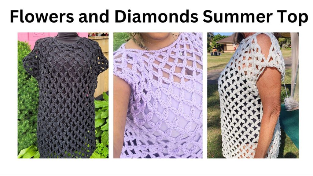 flowers and diamond summer top