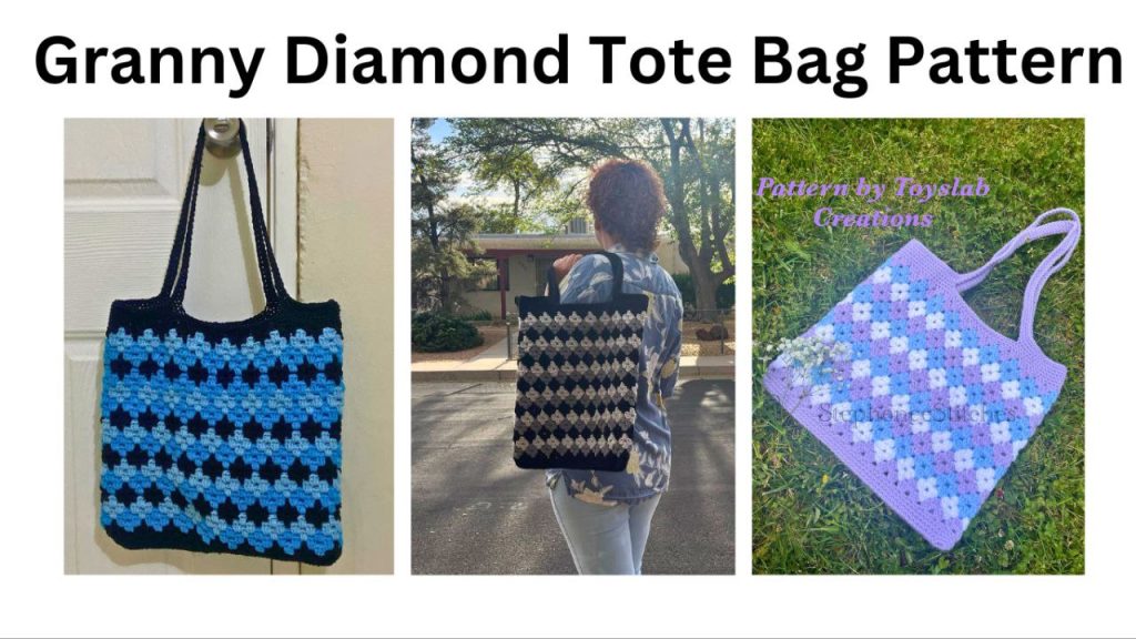 easy granny diamond tote bag