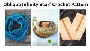 easy crochet oblique infinity scarf