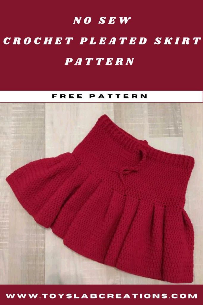 easy pleated crochet baby skirt pattern