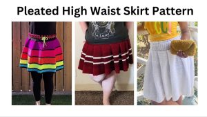 easy pleated high waist skirt