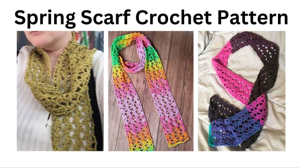 spring crochet scarf